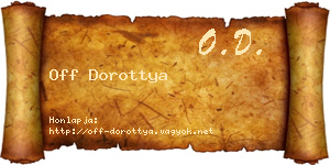 Off Dorottya névjegykártya